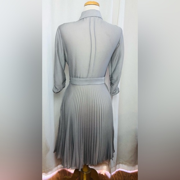 Lot 2 Dresses Antonio Melani Grey Pinstripe Pleat Dress Size 4 &  Grace Karin Fl - Picture 6 of 16
